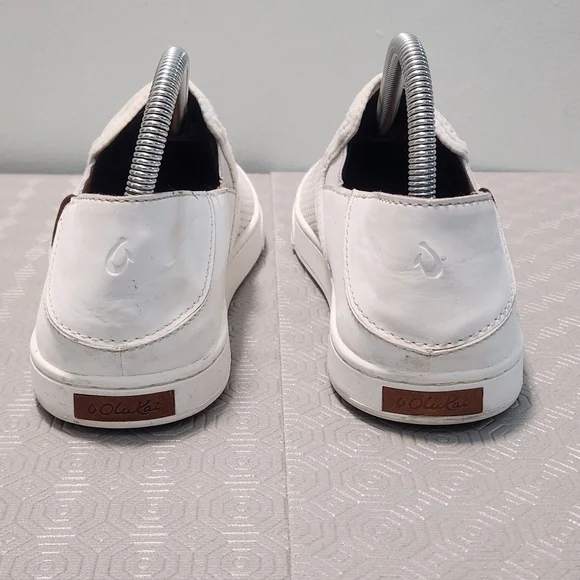 OLUKAI Pehuea Women's Size 9/EU 39 White Mesh Slip-On Drop Heel Comfort Shoes - Picture 7 of 12